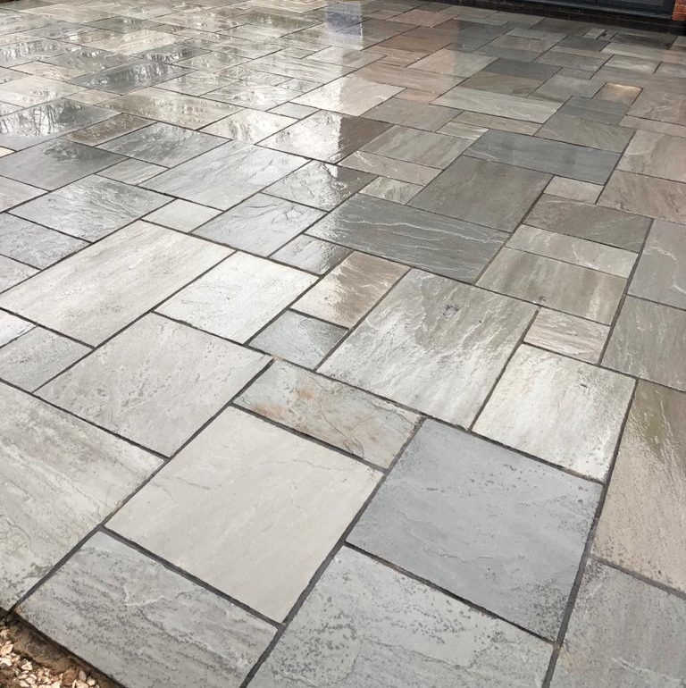 indian sandstone patio completed in Chelmsford